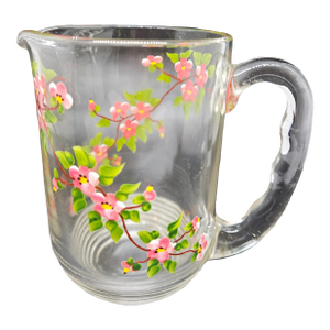 Vintage Hand Painted Apple Blossoms Milk/Cream Pitcher