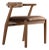 Modern Style Ash Solid Wood Dining Chair in Brown Color For Sale
