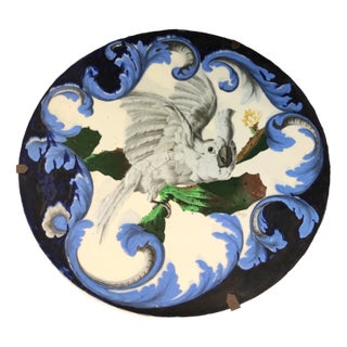 Antique Napoleon III Ceramic Plate, France For Sale