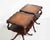 1950s Georgian Revival Leather Mahogany Occasional Tripod Tables by Venice Furniture Novelty Manufacturing Co.Chicago For Sale In Chicago - Image 6 of 13