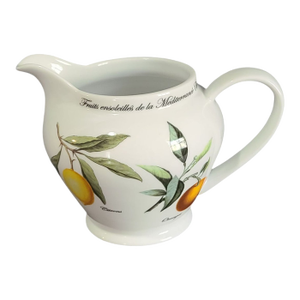 Late 20th Century Queens Fruits De Soleil Mediterranean Citrus Serving Juice Pitcher
