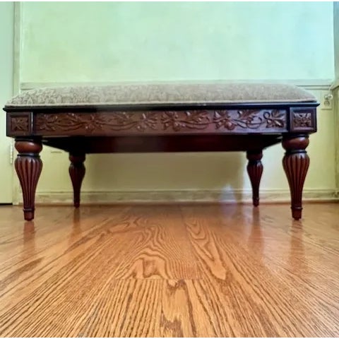 This bench is made by the BOMBAY COMPANY of Sheesham wood - an extremely heavy, strong, dense wood with a brownish-red...