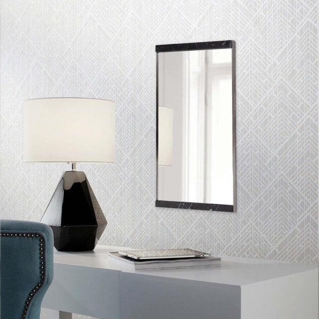 Black Reese Marble Mirror For Sale - Image 8 of 8