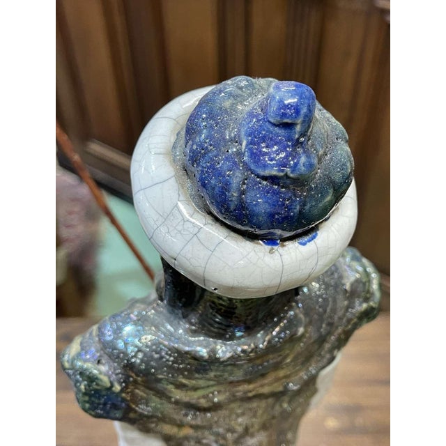 Tuareg in Glazed Terracotta and Ceramic by Jollier, 1950s For Sale - Image 8 of 10