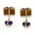 1980s Pair of Tiffany & Co. Schlumberger 18k Yellow Gold Enamel Cufflinks For Sale In Los Angeles - Image 6 of 7