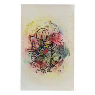Enrico Bianco, Abstract Composition, Mixed Media Drawing, 1979 For Sale