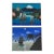 Vintage Mid-Century Japanese Scenic Silk Paintings in Steel Frames, Pair For Sale