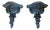 Mid-Century Hollywood Regency Trompe L’Oeil Carved Drapery & Tassel Wall Brackets - A Pair For Sale