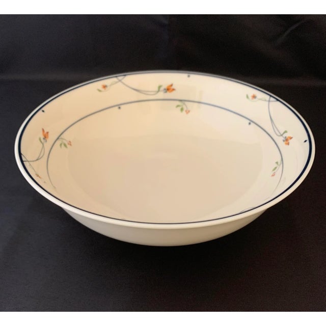 Ceramic 1980s Gorham Ariana Large Round Serving Bowl For Sale - Image 7 of 13