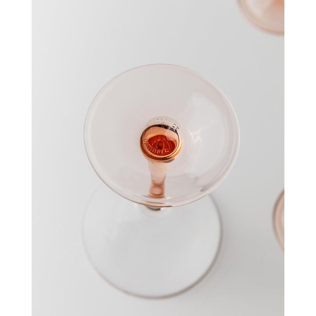 Vintage Pink Luminarc Martini Glasses, France, 1980s For Sale - Image 9 of 11