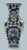 Tall Hexagonal Chinese Porcelain Vase with Blue Floral Motif, c. Late 20th Century A commanding 18-inch porcelain vase...