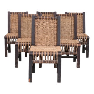 Art Deco French Dining Chairs attributed to Francis Jourdain, 1930s, Set of 6 For Sale