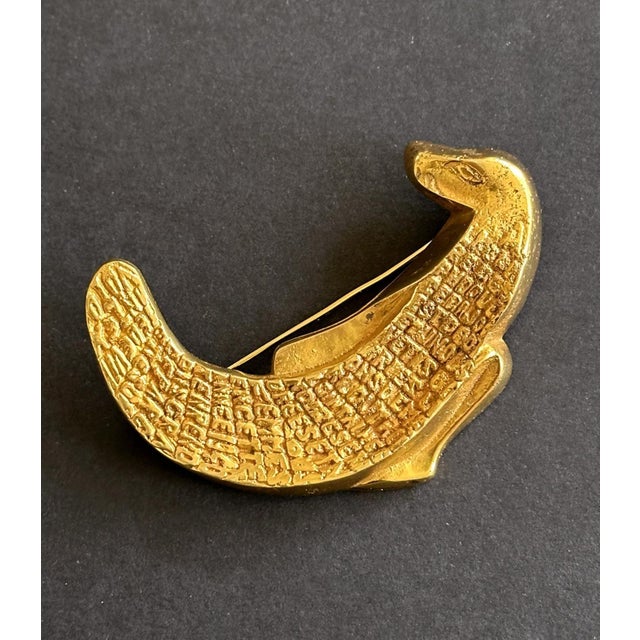 Mid-Century Modern French Bronze À La Gloire des Phoques Brooch Line Vautrin For Sale - Image 3 of 10