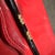 Contemporary 1980s Red Leather and Brass Chain Italian Shoulder Bag For Sale - Image 3 of 12