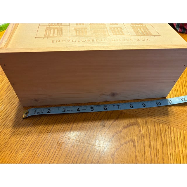 Early 21st Century Mrs. John L. Strong New York Encyclopedic House Wooden Stationery Box For Sale - Image 5 of 5