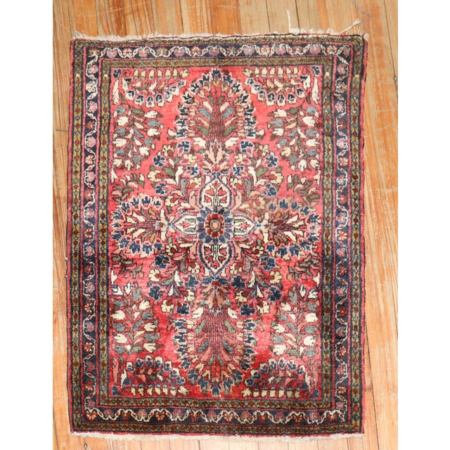 An early 20th-century traditional Persian Sarouk rug Measures: 1'11'' x 2'6”. .