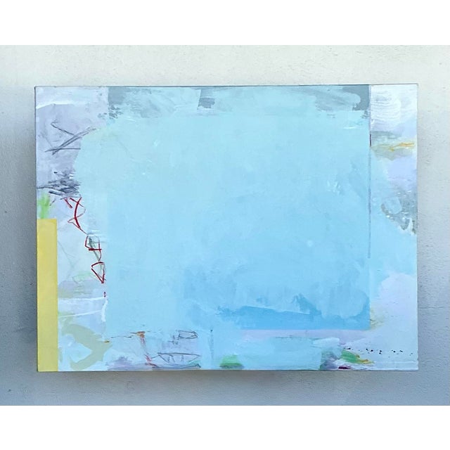 Late 20th Century Vintage Original Abstract Oil on Canvas For Sale - Image 5 of 12