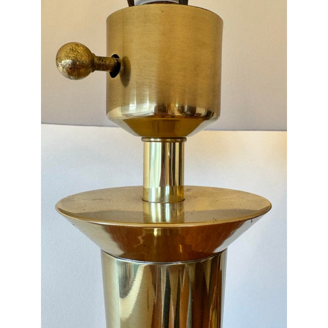 Brass 1960s Stiffel Brass Torch Form Table Lamps—a Pair For Sale - Image 8 of 12
