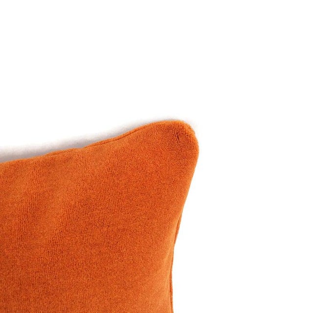 Transitional Place Textiles La Scala in Valencia Lumbar Pillow Cover - 12.5" X 20" Solid Orange Rust Alpaca Wool Rectangle Accent Cushion Cover For Sale - Image 3 of 5