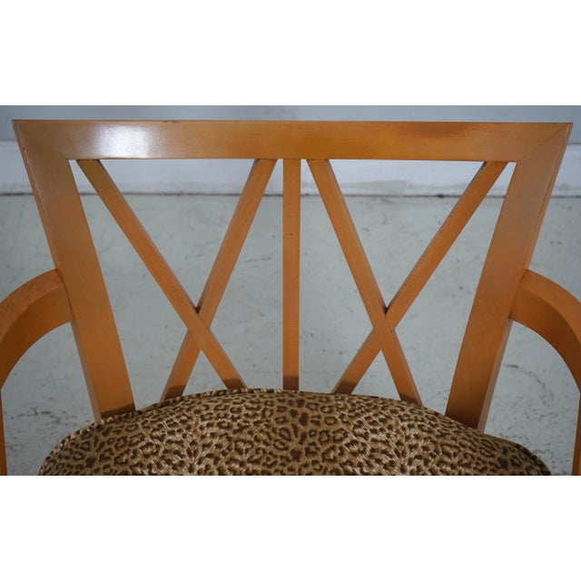 1990s Baker Modern Design Newly Upholstered Armchair For Sale - Image 5 of 12