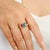Emerald Ruby Toi Et Moi Wedding Ring With Diamonds Size 6 For Sale - Image 4 of 12