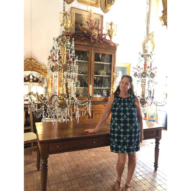 Italian Genoese Crystal 8-Light Chandeliers, 18th Century, Set of 2 For Sale - Image 17 of 18