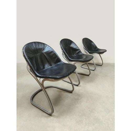 Metal Vintage Italian Pascale Dining Chairs by Gastone Rinaldi for Rima, 1970s, Set of 3 For Sale - Image 7 of 7