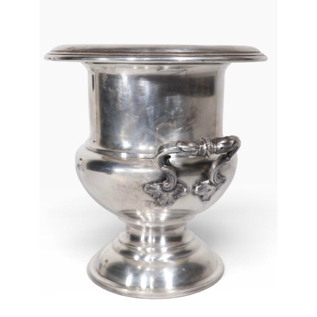 Vintage Silver Plate Champagne Ice Bucket by Crescent For Sale - Image 12 of 18