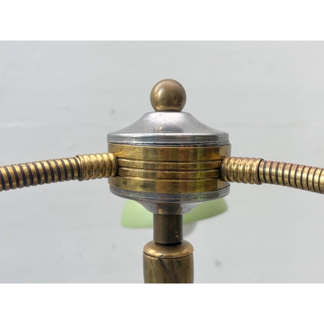 Vintage Three-Light Brass Floor Lamp, 1950s For Sale - Image 11 of 18