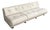Space Age White Leather Three Seat Lounge Sofa, 1970s For Sale