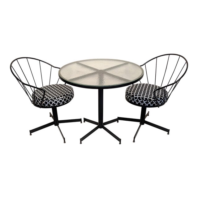 1960s Vintage Brown Jordan Style Mid Century Modern Bistro Set 3