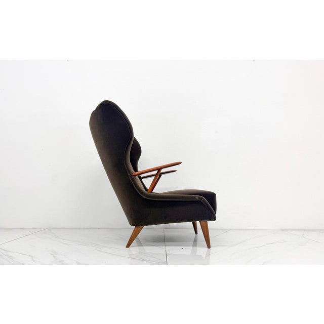 Model Vp 37 Oak and Teak Lounge Chair by Georg Thams, Denmark 1950's For Sale - Image 10 of 13