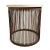 Vintage White Marble & Iron Stripe Base Entry Table For Sale - Image 4 of 9