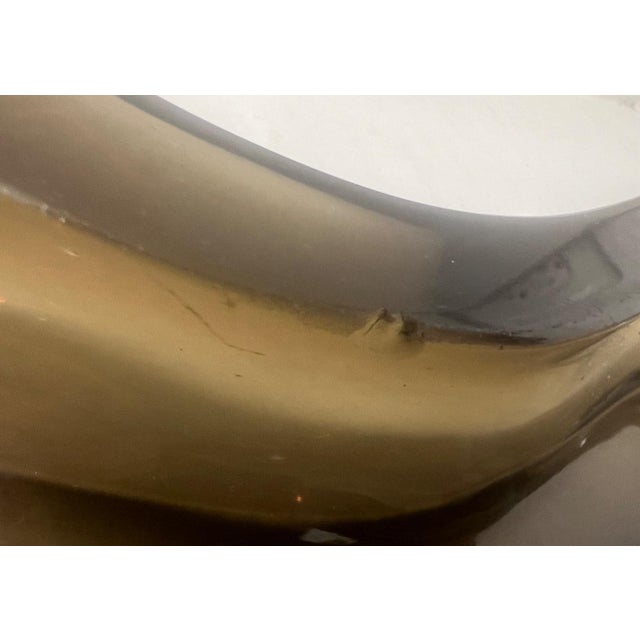 Charcoal Vintage Mid Century Modern Amoeba Glass Ashtray 1970s For Sale - Image 8 of 8