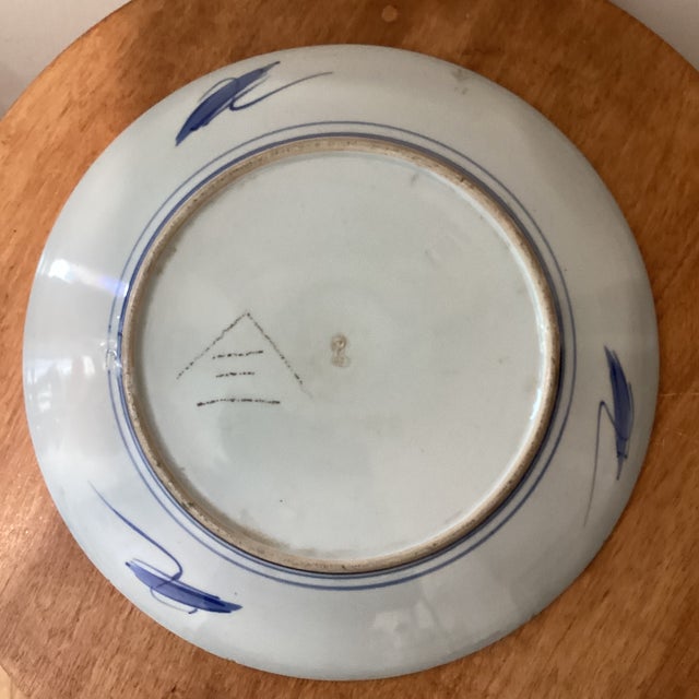 Imari Porcelain Antique Japanese Imari Porcelain Hand Painted Platter/Charger With Makers Mark For Sale - Image 4 of 12