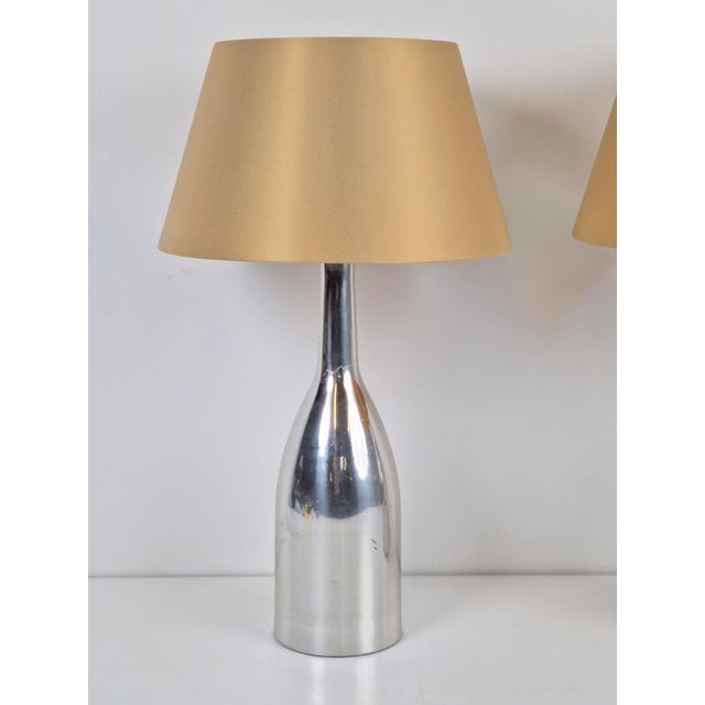 1980s Vintage Alu Bottle Table Lamp from Ikea, 1980s, Set of 2 For Sale - Image 5 of 10