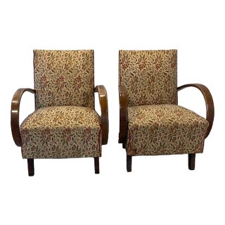 Vintage Art Deco Model C Chairs by Halabala by Up Zavody, 1930 For Sale