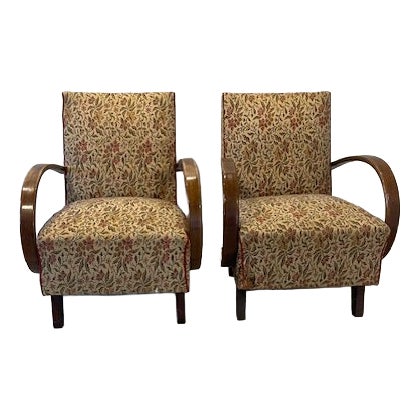 Vintage Art Deco Model C Chairs by Halabala by Up Zavody, 1930 For Sale