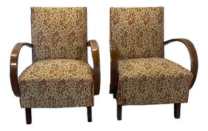 Vintage Art Deco Model C Chairs by Halabala by Up Zavody, 1930, Set of 2