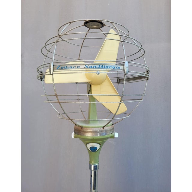Zodiaco Column Fan from San Giorgio, Italy, 1950s For Sale - Image 12 of 16
