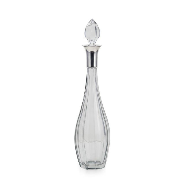 20th Century Art Deco French Silver & Cut Glass Decanter, 1920s For Sale - Image 14 of 14