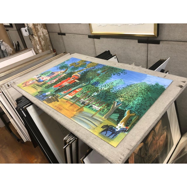 Printmaking Materials Raoul Dufy Paddock-deauville, 1960 For Sale - Image 7 of 12