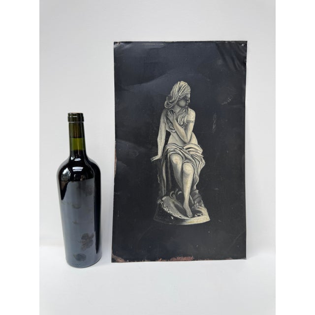Black Vintage Painted Metal Panel After Lombardi’s Susanna For Sale - Image 8 of 8