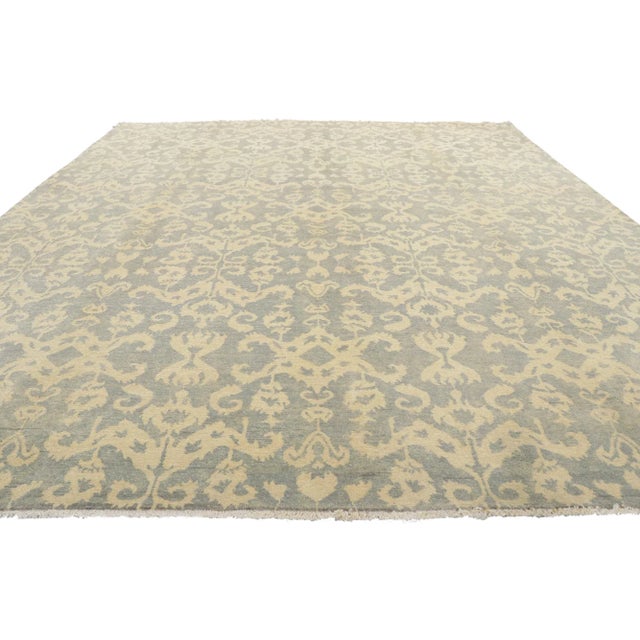 Contemporary Vintage Modern Ikat Rug - 08'00 X 10'02 For Sale - Image 3 of 10