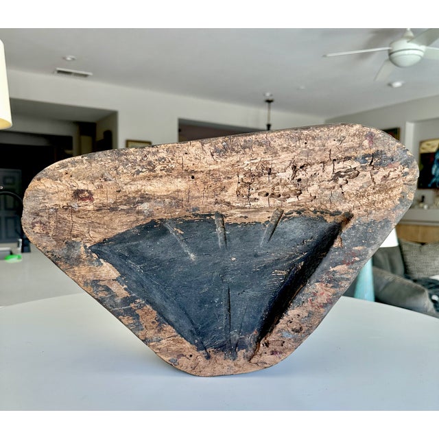 Antique Burmese Buddhist Monk Polychrome Wood Carving Statue For Sale - Image 16 of 18