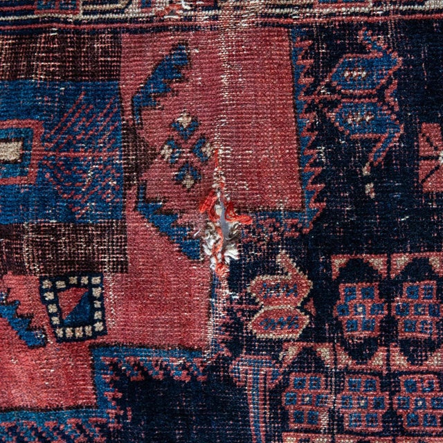 Antique Tribal Afshar Rug in Hand-Knotted Wool, 1890s For Sale - Image 5 of 7