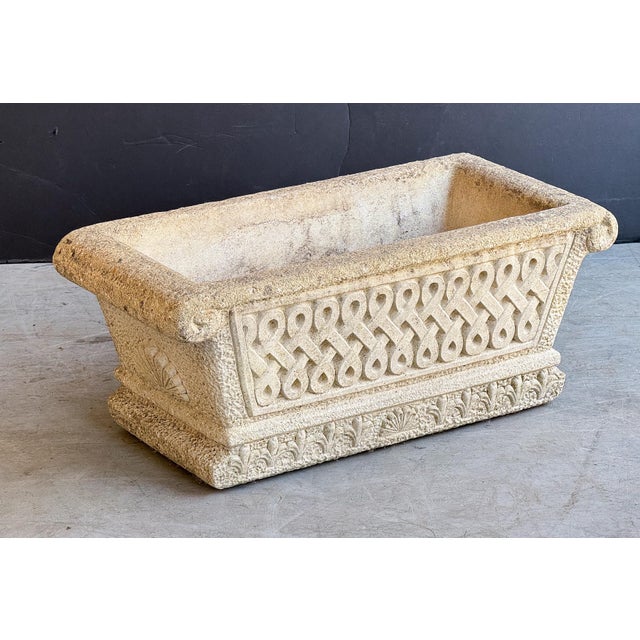Cotswold Studio Celtic Knot Stone Planters or Troughs - Individually Priced For Sale - Image 4 of 11