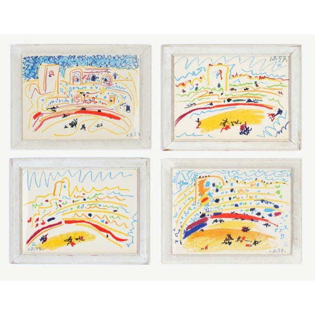 Pablo Picasso, Corrida Scenes, 1961, Lithograph, Set of 4 For Sale - Image 4 of 4