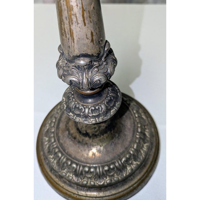 Pair of Antique Victorian Rococo Revival Silverplate Candlesticks, 12 Inches Tall For Sale - Image 10 of 18