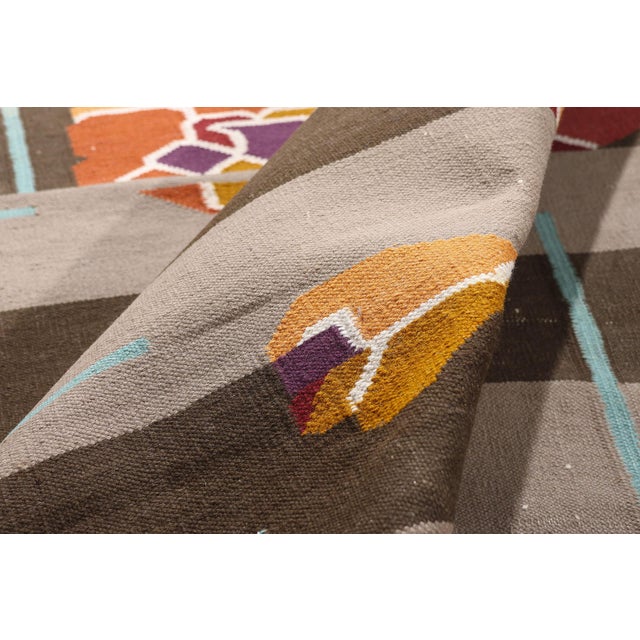Textile Ulla Schumacher Vintage Swedish Rollakan Rug, 05'08 X 07'05 For Sale - Image 7 of 11